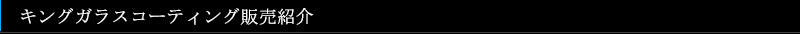 キングガラスコーティング販売紹介